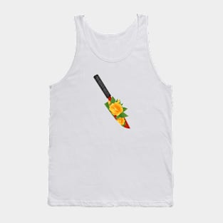 Knife with Yellow Roses Tank Top